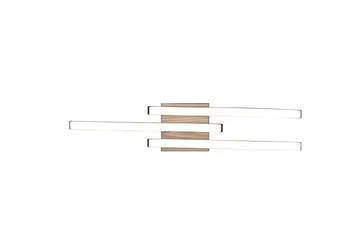 Trio Lighting Route LED Taklampe 3L matt svart/Tre - Belysning - Innendørsbelysning & Lamper - Taklampe - Plafondlampe