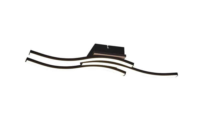 Trio Lighting Route LED Taklampe 3L matt svart/Tre, undefined