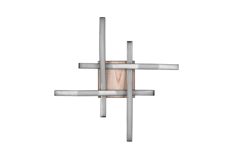 Trio Lighting Route LED taklampe 4L matt svart/tre - Belysning - Innendørsbelysning & Lamper - Taklampe - Plafondlampe