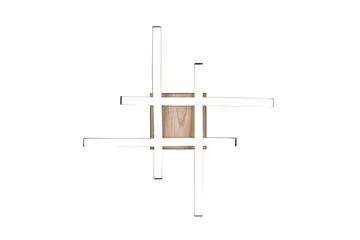 Trio Lighting Route LED taklampe 4L matt svart/tre - Belysning - Innendørsbelysning & Lamper - Taklampe - Plafondlampe
