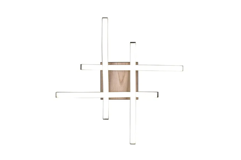 Trio Lighting Route LED taklampe 4L matt svart/tre - Belysning - Innendørsbelysning & Lamper - Taklampe - Plafondlampe