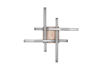 Trio Lighting Route LED taklampe 4L matt svart/tre - Belysning - Innendørsbelysning & Lamper - Taklampe - Plafondlampe