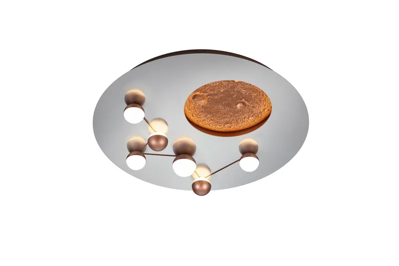 Trio Lighting Zodiac LED Plafond børstet stål, undefined