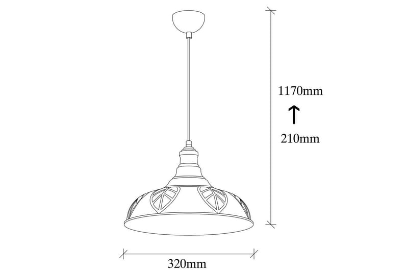 Taklampe Rathour Grit Kobber - Kobber - Belysning - Innendørsbelysning & Lamper - Soveromslampe