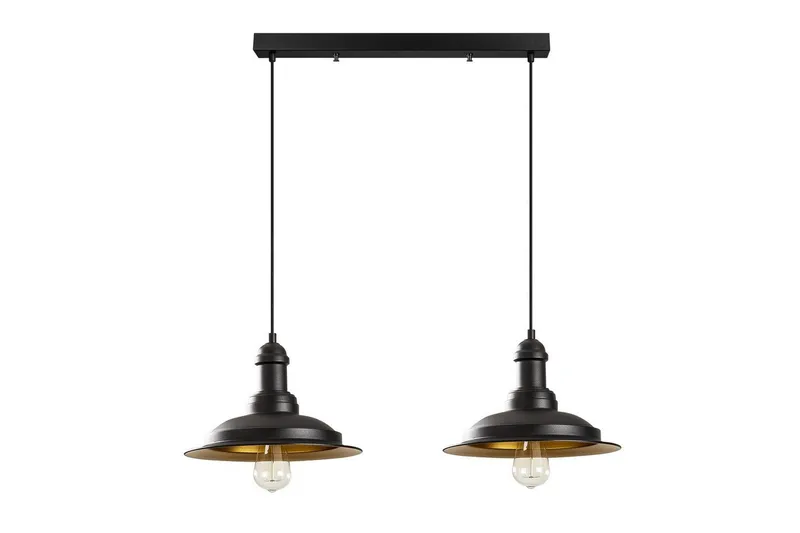 Taklampe Rathour Kobolt Svart / Gull, Gull/Svart