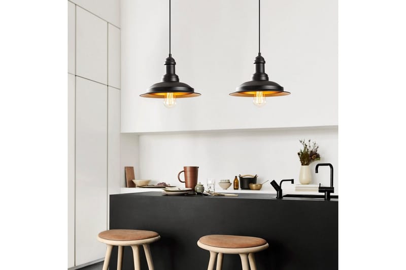 Taklampe Rathour Kobolt Svart / Gull - Gull/Svart - Belysning - Innendørsbelysning & Lamper - Kjøkkenlampe - Taklampe kjøkken