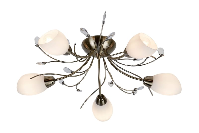 Searchlight Gardenia Plafond - Antikkmessing - Plafondlampe - Stuelampe - Soveromslampe