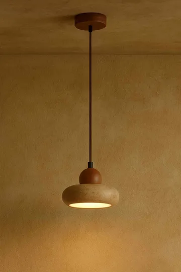 Serros pendellampe - Beige og Eik - Belysning - Innendørsbelysning & Lamper - Taklampe - Krystallkrone & takkrone