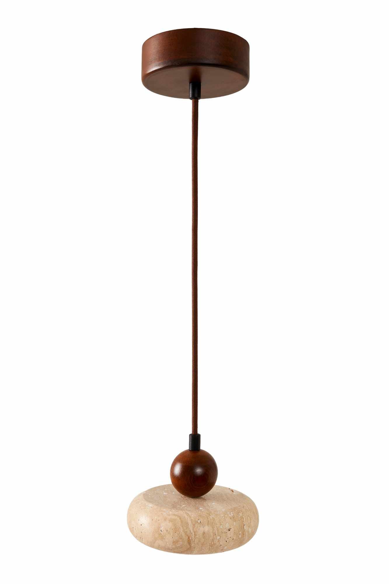 Serros pendellampe - Beige og Valnøtt