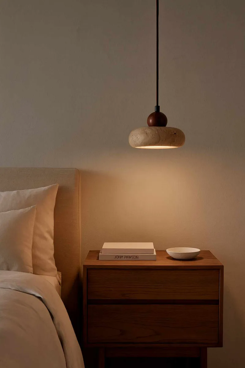 Serros pendellampe - Beige og Valnøtt - Belysning - Innendørsbelysning & Lamper - Taklampe - Krystallkrone & takkrone