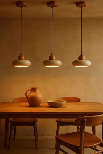 Serros pendellampe - Beige og Eik - Belysning - Innendørsbelysning & Lamper - Taklampe - Krystallkrone & takkrone