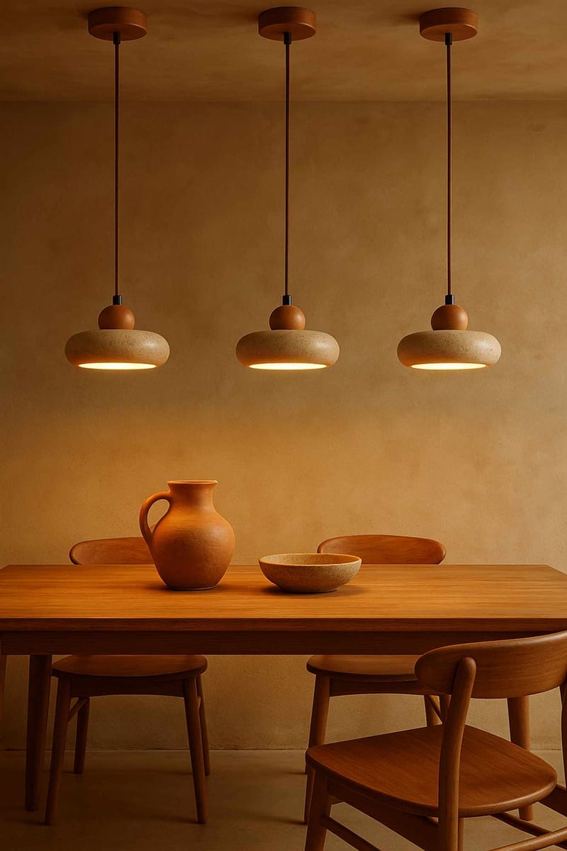 Serros pendellampe - Beige og Eik - Belysning - Innendørsbelysning & Lamper - Taklampe - Krystallkrone & takkrone