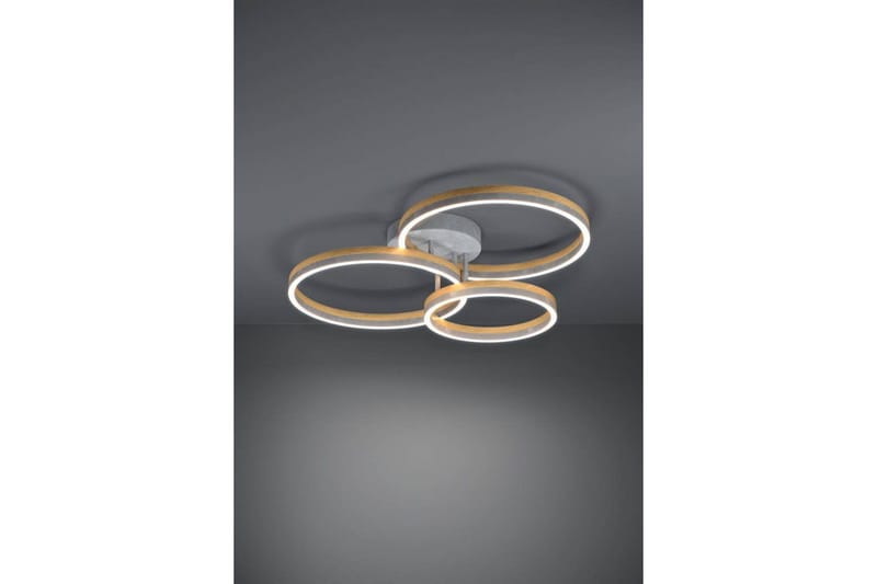 Takbelysning Eglo Cadinaro Grå/Tre Rund - Belysning - Innendørsbelysning & Lamper - Taklampe - Pendellamper & Hengelamper
