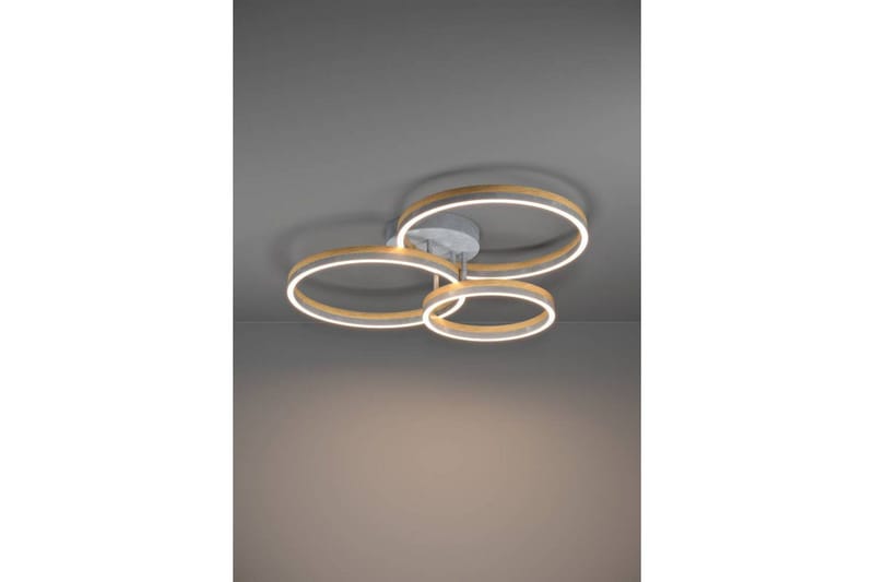Takbelysning Eglo Cadinaro Grå/Tre Rund - Belysning - Innendørsbelysning & Lamper - Taklampe - Pendellamper & Hengelamper