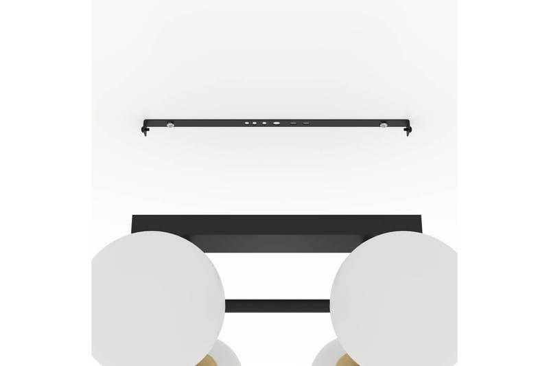 Takbelysning Eglo Paz Opalhvit/Svart Messing med 6 Lamper - Belysning - Innendørsbelysning & Lamper - Taklampe - Pendellamper & Hengelamper