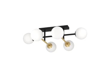 Takbelysning Eglo Paz Opalhvit/Svart Messing med 6 Lamper - Belysning - Innendørsbelysning & Lamper - Taklampe - Pendellamper & Hengelamper