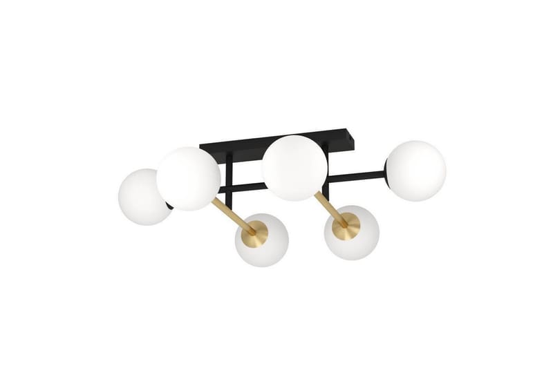 Takbelysning Eglo Paz Opalhvit/Svart Messing med 6 Lamper - Belysning - Innendørsbelysning & Lamper - Taklampe - Pendellamper & Hengelamper