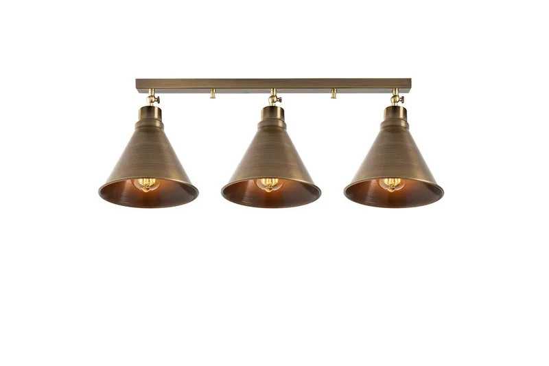 Taklampe Adrim Tri Vintage, Brun