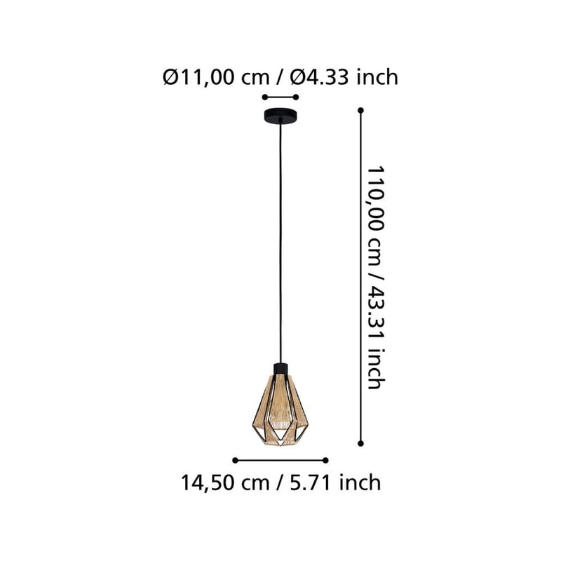 Taklampe Adwickle - 14,5 cm - Belysning - Innendørsbelysning & Lamper - Taklampe - Pendellamper & Hengelamper