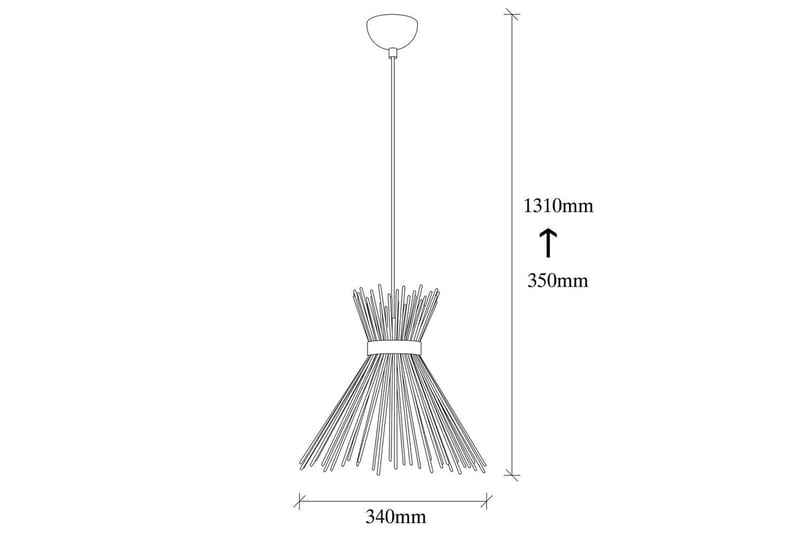 Taklampe Afroz Svart Enkeltkontakt - Enkeltkontakt - Belysning - Innendørsbelysning & Lamper - Taklampe - Pendellamper & Hengelamper