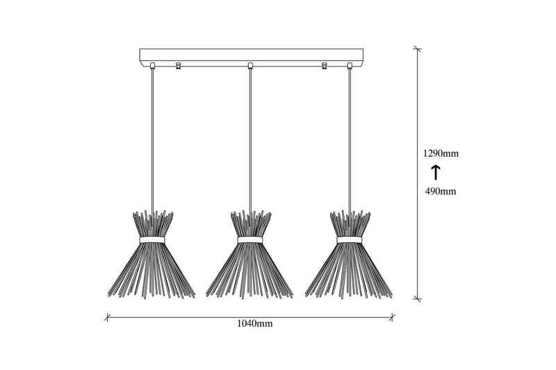 Taklampe Afroz Svart Tre Stikkontakt - Tre Stikkontakt - Belysning - Innendørsbelysning & Lamper - Taklampe - Pendellamper & Hengelamper
