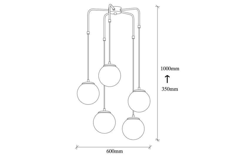 Taklampe Alion Seven svart / hvit - Svart/Hvit - Belysning - Innendørsbelysning & Lamper - Taklampe - Pendellamper & Hengelamper