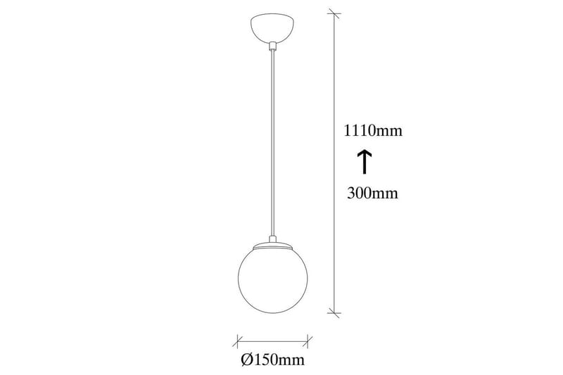 Taklampe Alion Single svart / hvit - Svart/Hvit - Belysning - Innendørsbelysning & Lamper - Taklampe - Pendellamper & Hengelamper
