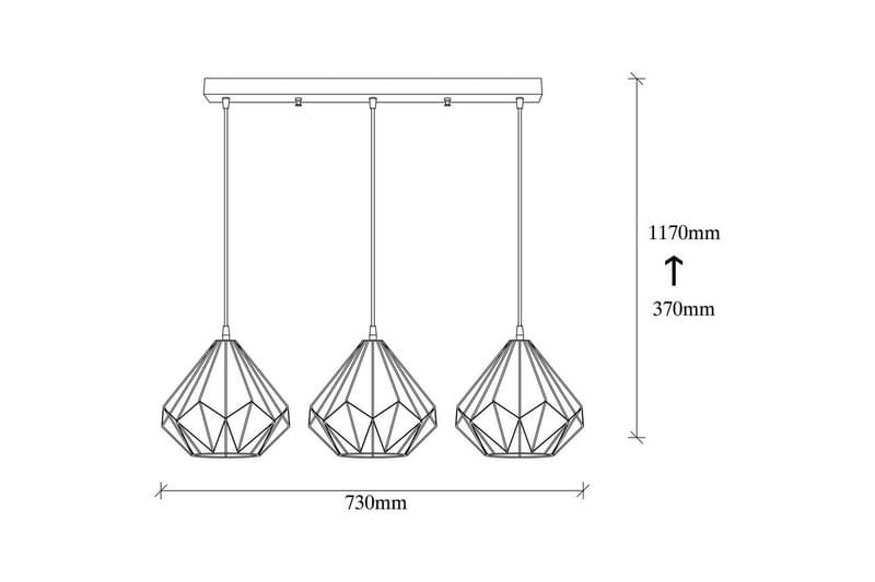 Taklampe Almasi Three Svart - Svart - Belysning - Innendørsbelysning & Lamper - Taklampe - Pendellamper & Hengelamper