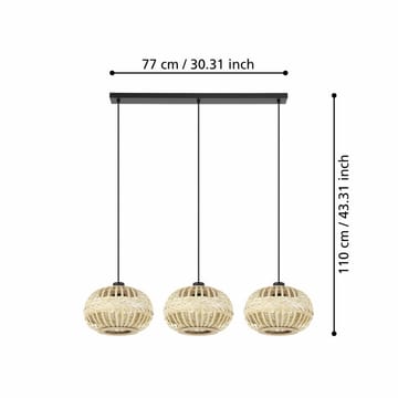Taklampe Amsfield med 3 Lamper - 26 cm - Belysning - Innendørsbelysning & Lamper - Taklampe - Pendellamper & Hengelamper