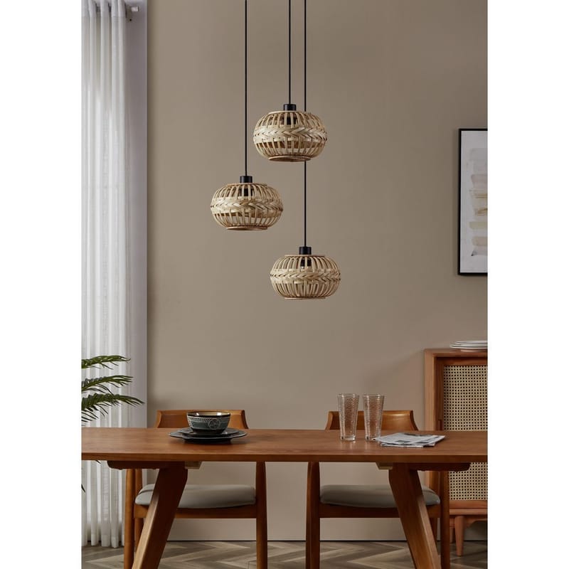 Taklampe Amsfield Rund med 3 Lamper - 48 cm - Belysning - Innendørsbelysning & Lamper - Taklampe - Pendellamper & Hengelamper