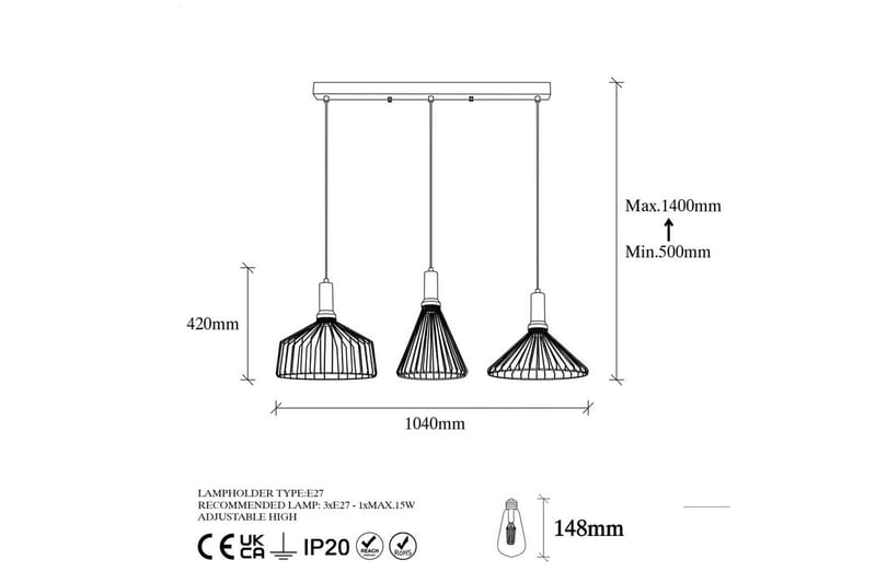 Taklampe Avenor svart / Antikk - Kobber/Svart - Belysning - Innendørsbelysning & Lamper - Taklampe - Pendellamper & Hengelamper