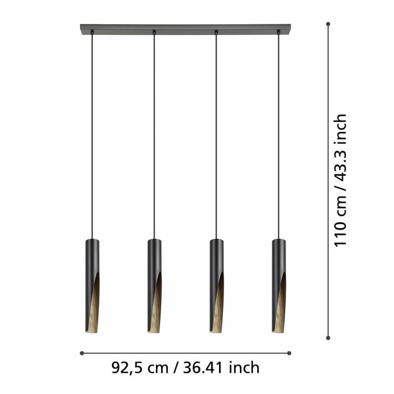 Taklampe Barbotto med 4 lamper - 6 cm - Belysning - Innendørsbelysning & Lamper - Taklampe - Pendellamper & Hengelamper