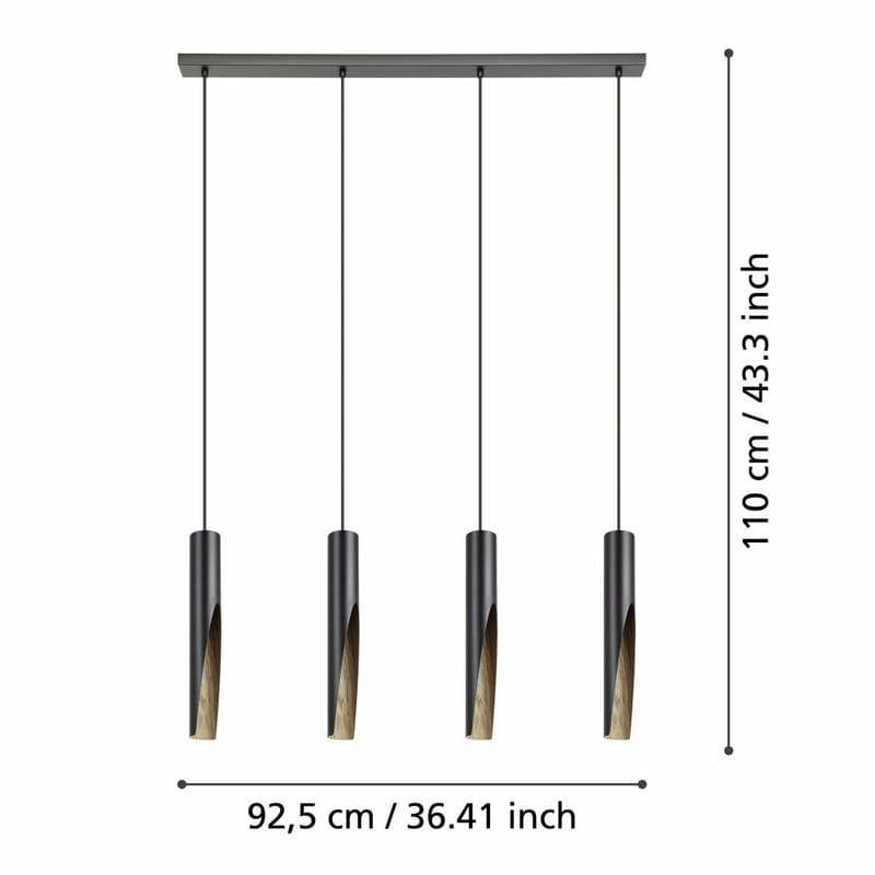Taklampe Barbotto med 4 lamper - 6 cm - Belysning - Innendørsbelysning & Lamper - Taklampe - Pendellamper & Hengelamper