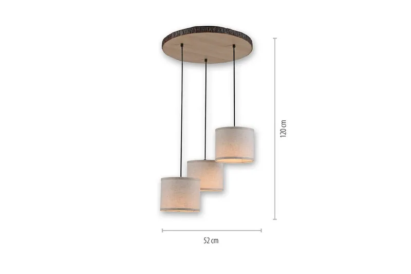 Taklampe Bark - 52x120x52 cm - Belysning - Innendørsbelysning & Lamper - Taklampe - Pendellamper & Hengelamper