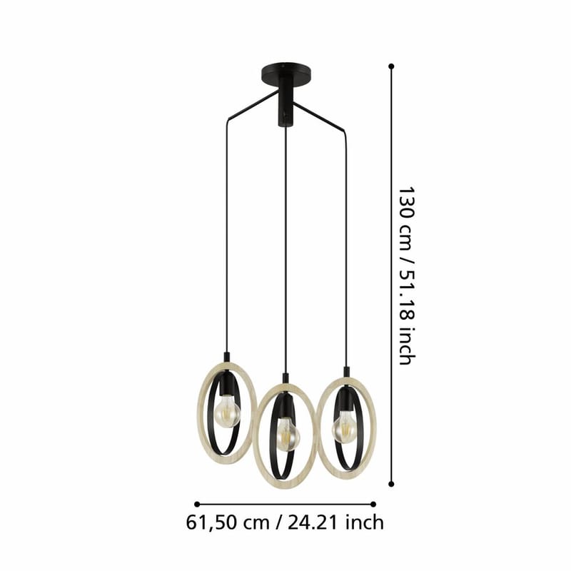 Taklampe Basildon - 61,5 cm - Belysning - Innendørsbelysning & Lamper - Taklampe - Pendellamper & Hengelamper