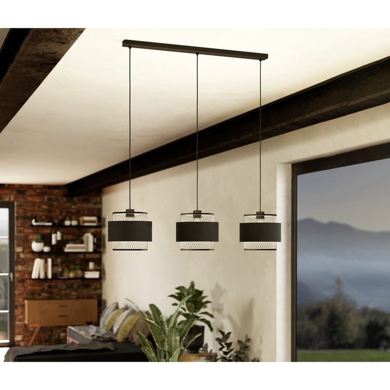 Taklampe Bazely med 3 lamper - 23 cm - Belysning - Innendørsbelysning & Lamper - Taklampe - Pendellamper & Hengelamper