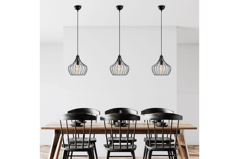 Taklampe Benro Svart - Svart - Belysning - Innendørsbelysning & Lamper - Taklampe - Pendellamper & Hengelamper