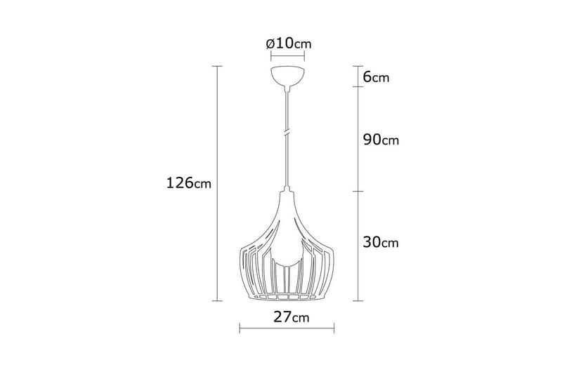 Taklampe Benro Svart - Svart - Belysning - Innendørsbelysning & Lamper - Taklampe - Pendellamper & Hengelamper
