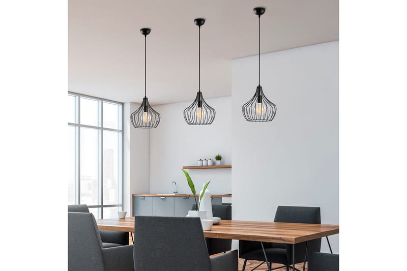 Taklampe Benro Svart - Svart - Belysning - Innendørsbelysning & Lamper - Taklampe - Pendellamper & Hengelamper