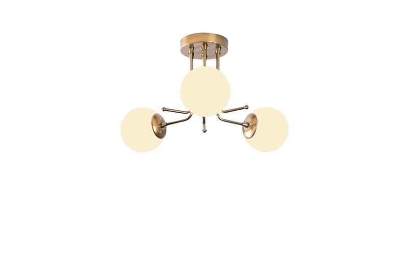 Taklampe Bhika Gull / Hvit - Gull / Hvit - Belysning - Innendørsbelysning & Lamper - Taklampe - Plafondlampe