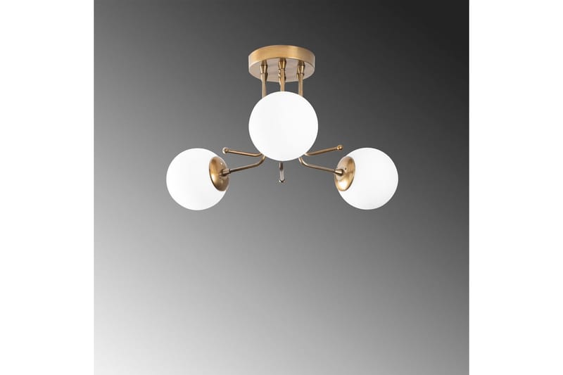 Taklampe Bhika Gull / Hvit - Gull / Hvit - Belysning - Innendørsbelysning & Lamper - Taklampe - Plafondlampe