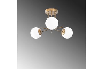 Taklampe Bhika Gull / Hvit - Gull / Hvit - Belysning - Innendørsbelysning & Lamper - Taklampe - Plafondlampe