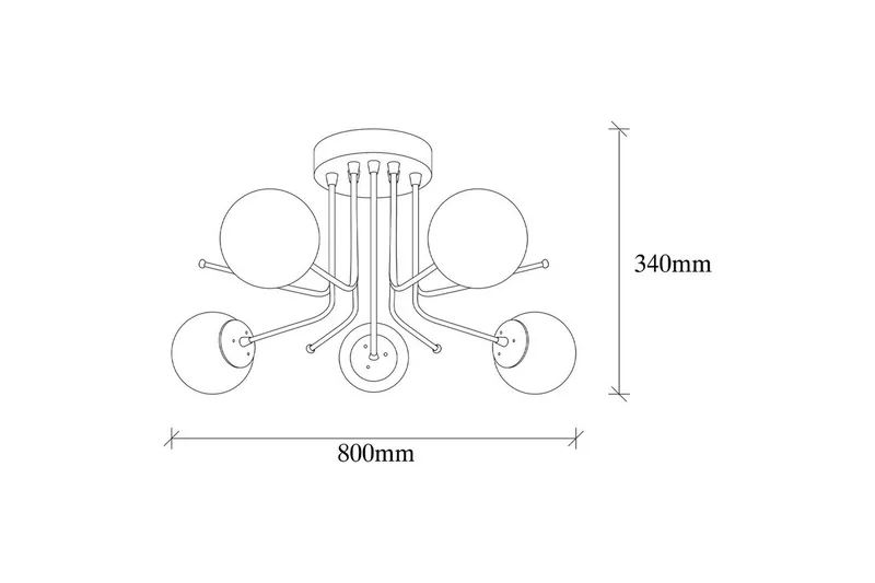 Taklampe Bhika Masafumie Fem Gull / Hvit - Gull/Hvit - Belysning - Innendørsbelysning & Lamper - Taklampe - Plafondlampe
