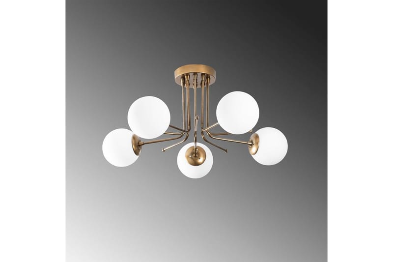 Taklampe Bhika Masafumie Fem Gull / Hvit - Gull/Hvit - Belysning - Innendørsbelysning & Lamper - Taklampe - Plafondlampe