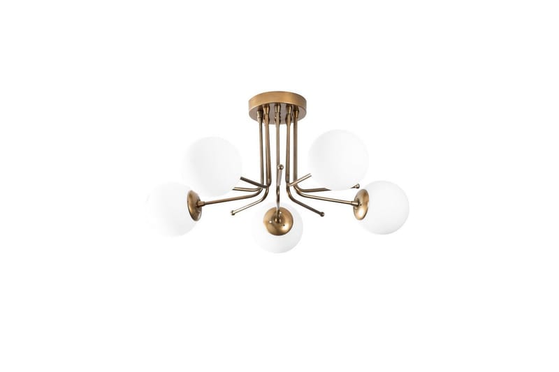 Taklampe Bhika Masafumie Fem Gull / Hvit - Gull/Hvit - Belysning - Innendørsbelysning & Lamper - Taklampe - Plafondlampe