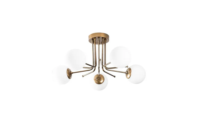 Taklampe Bhika Masafumie Fem Gull / Hvit - Gull/Hvit - Belysning - Innendørsbelysning & Lamper - Taklampe - Plafondlampe