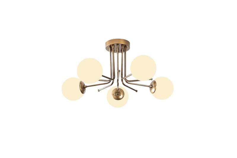 Taklampe Bhika Masafumie Fem Gull / Hvit - Gull/Hvit - Belysning - Innendørsbelysning & Lamper - Taklampe - Plafondlampe