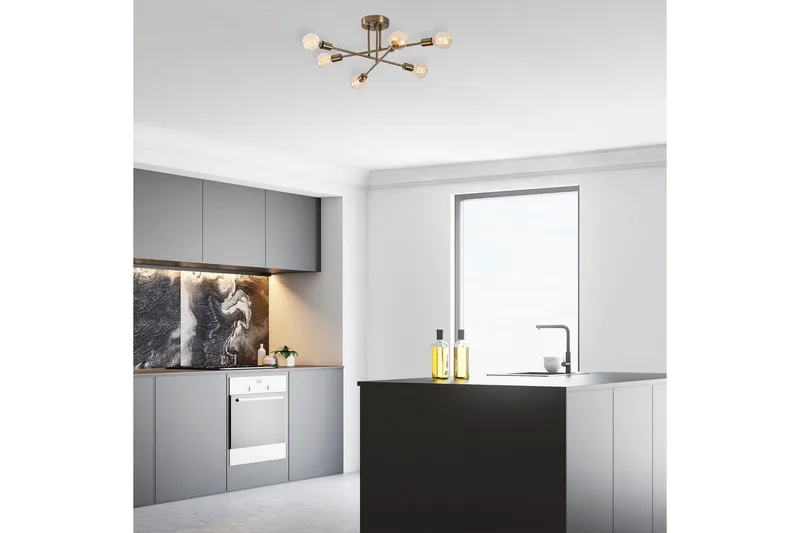 Taklampe Blomst Kobber - Gull - Belysning - Innendørsbelysning & Lamper - Taklampe - Plafondlampe