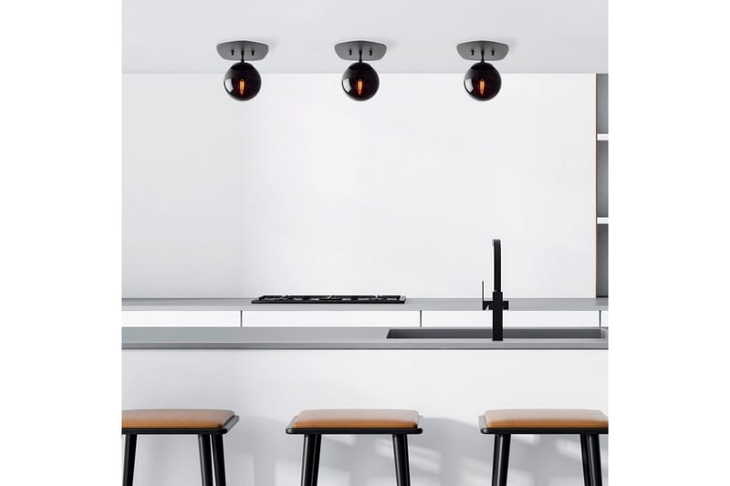 Taklampe Brønn (20 x 25 x 25 cm) Svart - Svart - Belysning - Innendørsbelysning & Lamper - Taklampe - Plafondlampe