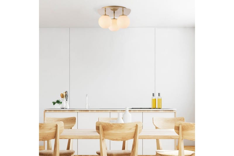 Taklampe Brønn Trippel Gull - Gull - Belysning - Innendørsbelysning & Lamper - Taklampe - Plafondlampe